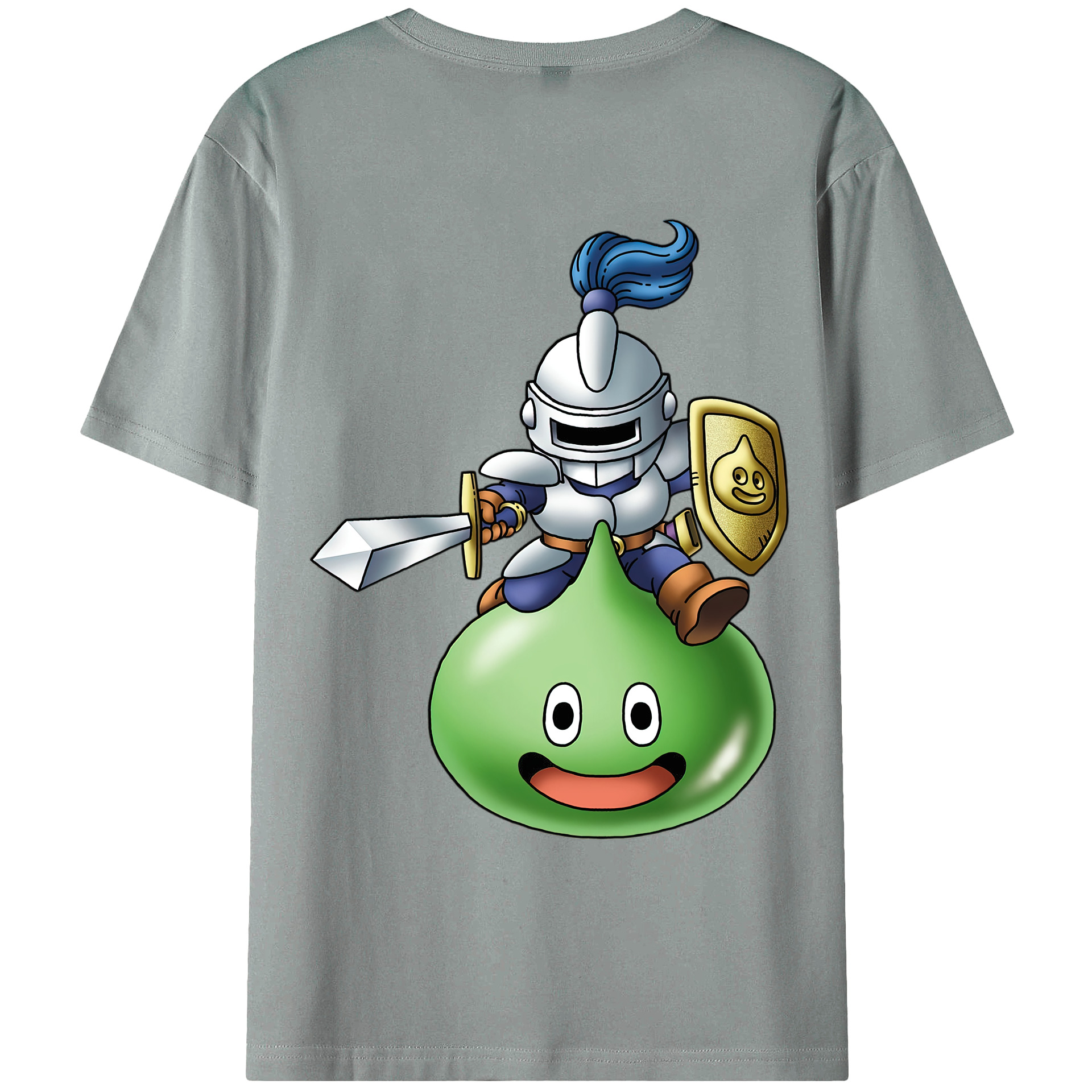 （画像用） ドラゴンクエスト Doragon Kuesuto Dragon Quest 綿100％ メンズ半袖Tシャツ（バックプリント） 通気性